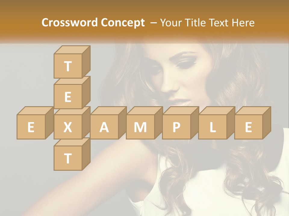 Makeup Dyed Hair PowerPoint Template