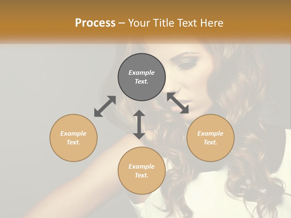 Makeup Dyed Hair PowerPoint Template