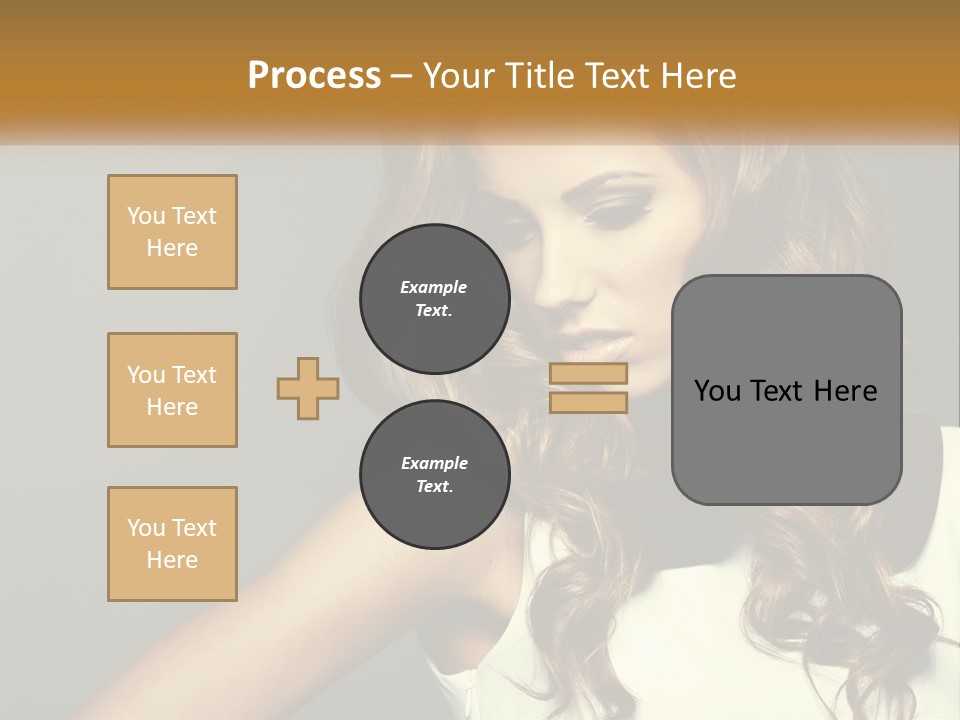 Makeup Dyed Hair PowerPoint Template