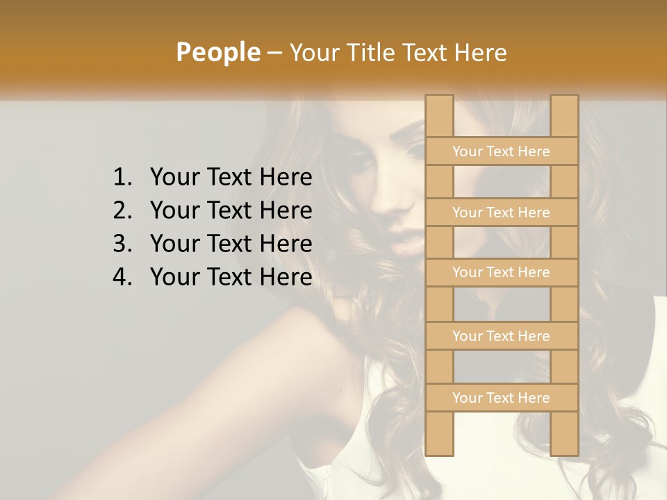 Makeup Dyed Hair PowerPoint Template