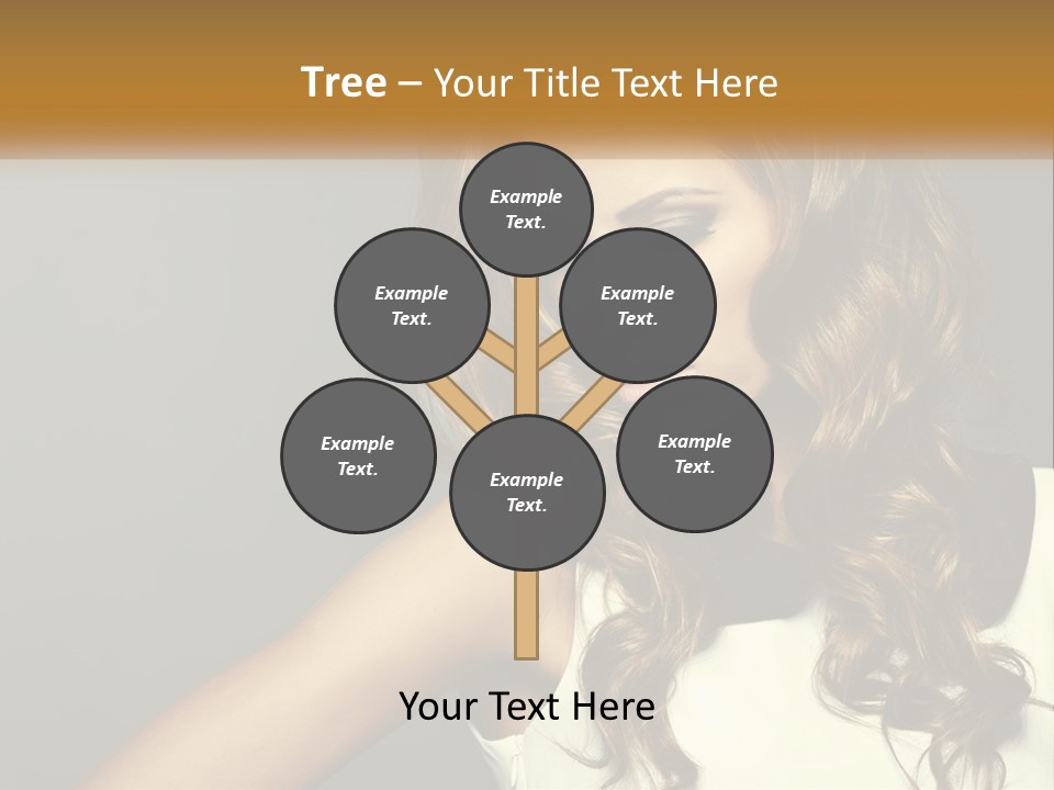 Makeup Dyed Hair PowerPoint Template