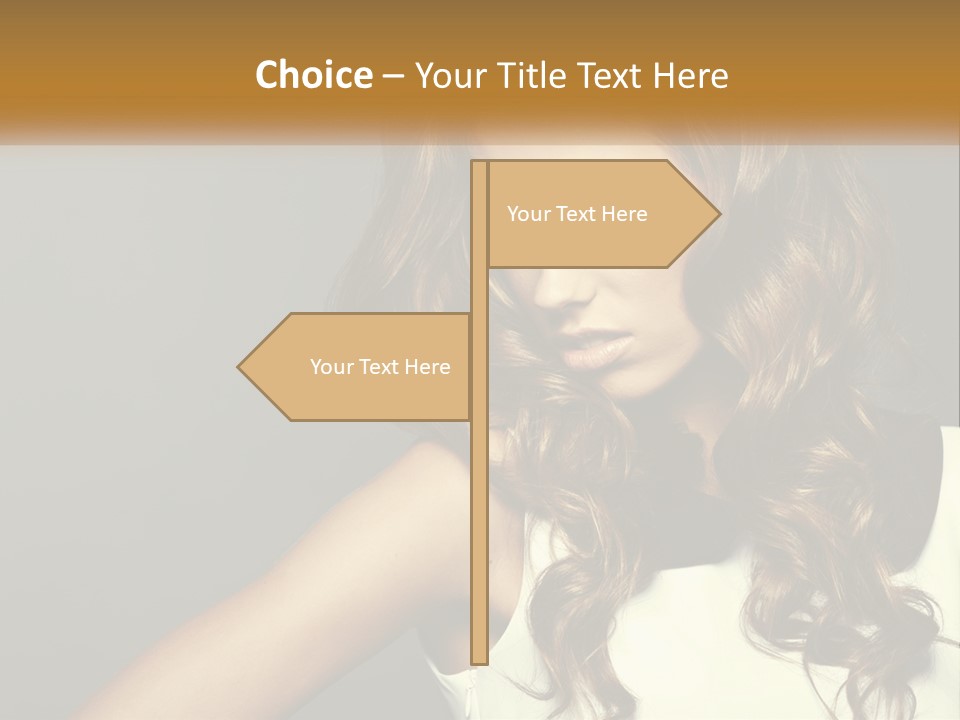 Makeup Dyed Hair PowerPoint Template