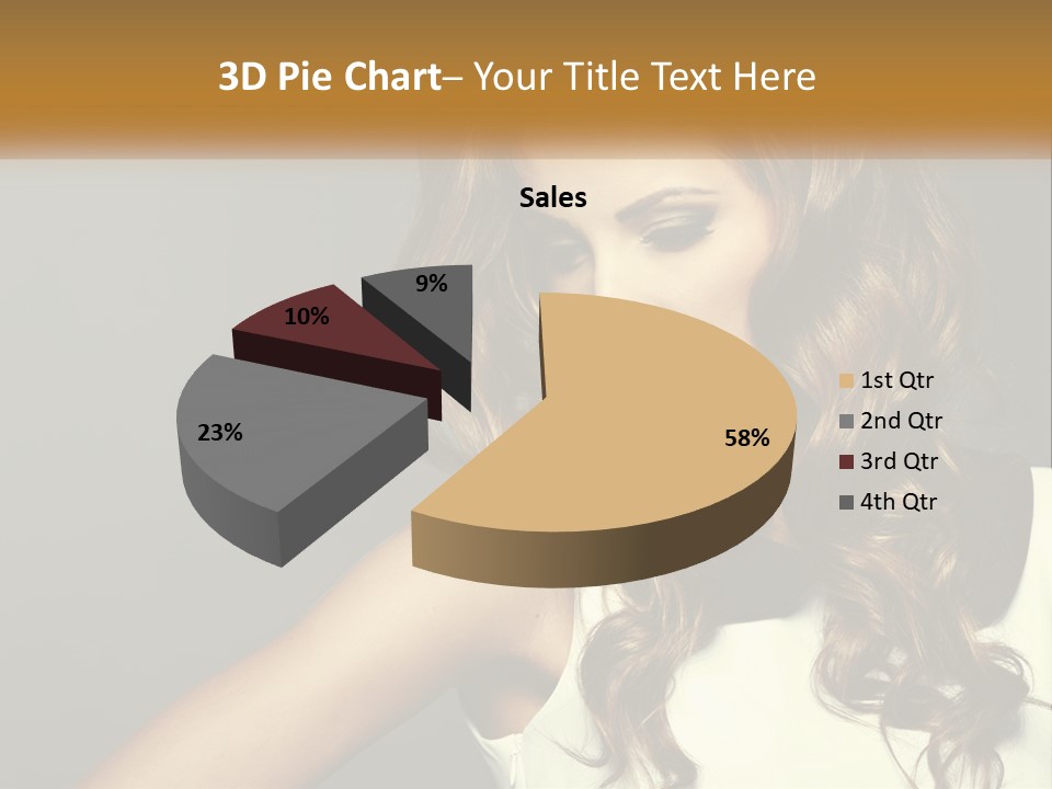 Makeup Dyed Hair PowerPoint Template