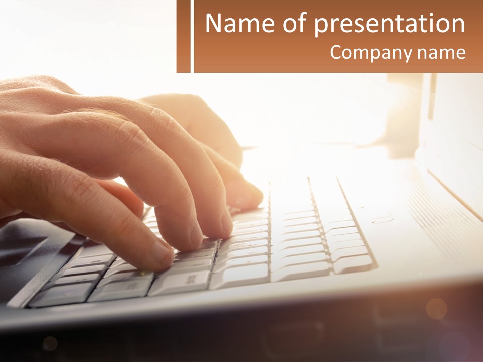 Type Text On The Keyboard PowerPoint Template