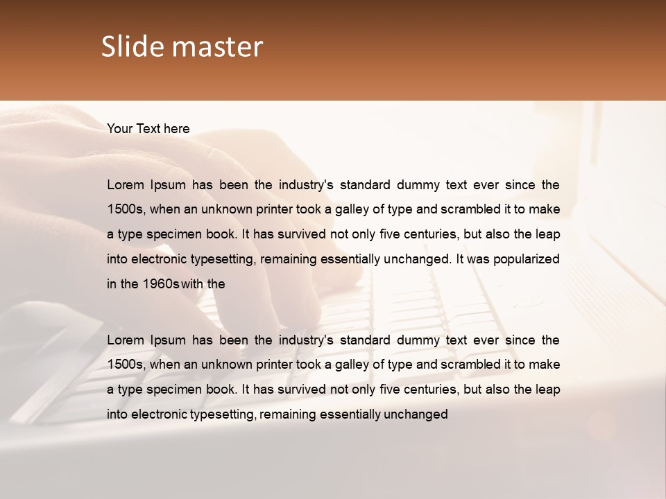 Type Text On The Keyboard PowerPoint Template