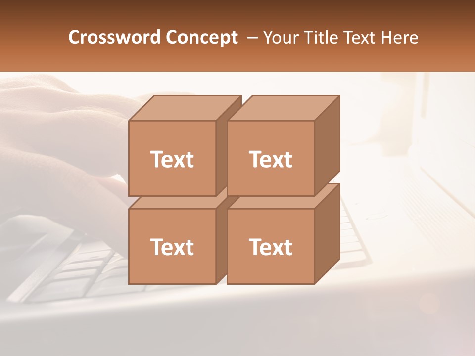 Type Text On The Keyboard PowerPoint Template