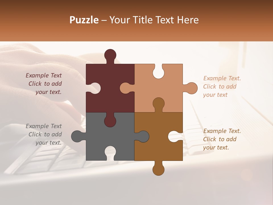 Type Text On The Keyboard PowerPoint Template