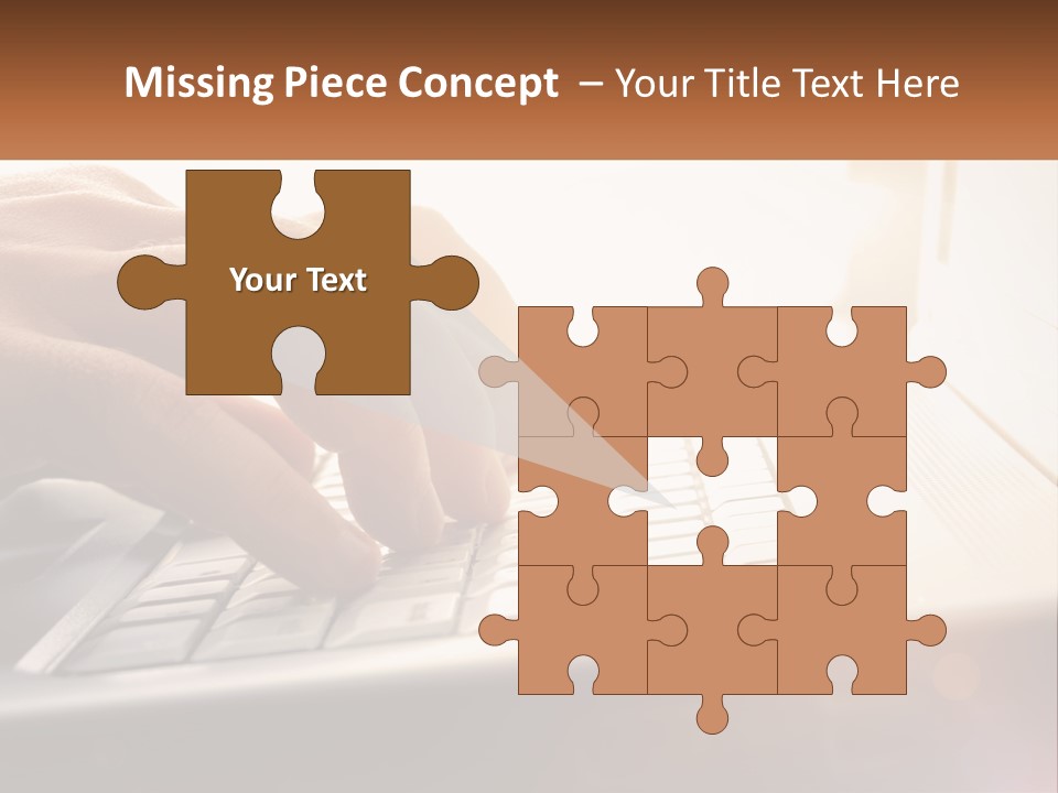 Type Text On The Keyboard PowerPoint Template