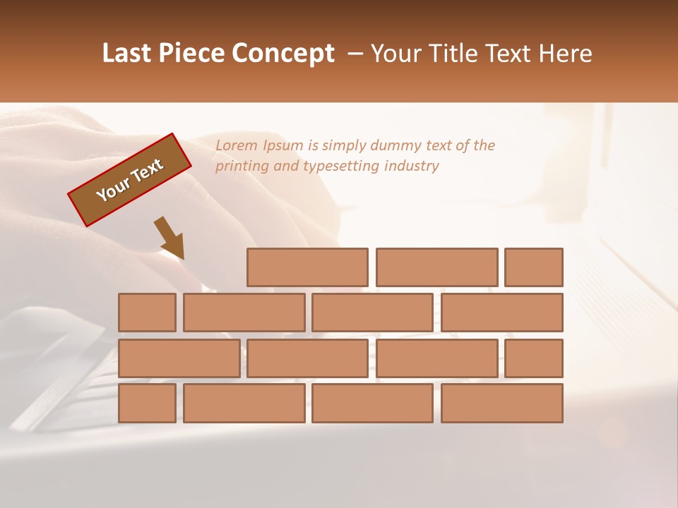 Type Text On The Keyboard PowerPoint Template