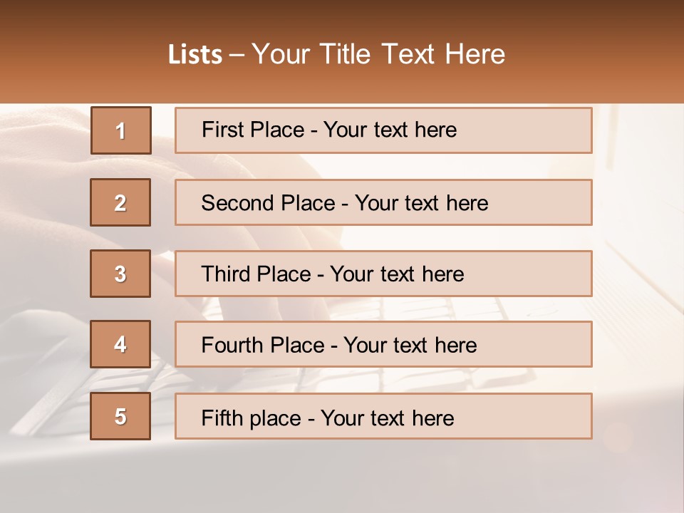 Type Text On The Keyboard PowerPoint Template