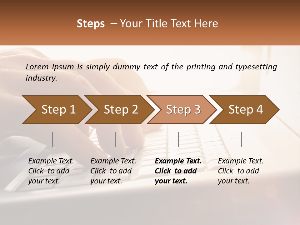 Type Text On The Keyboard PowerPoint Template