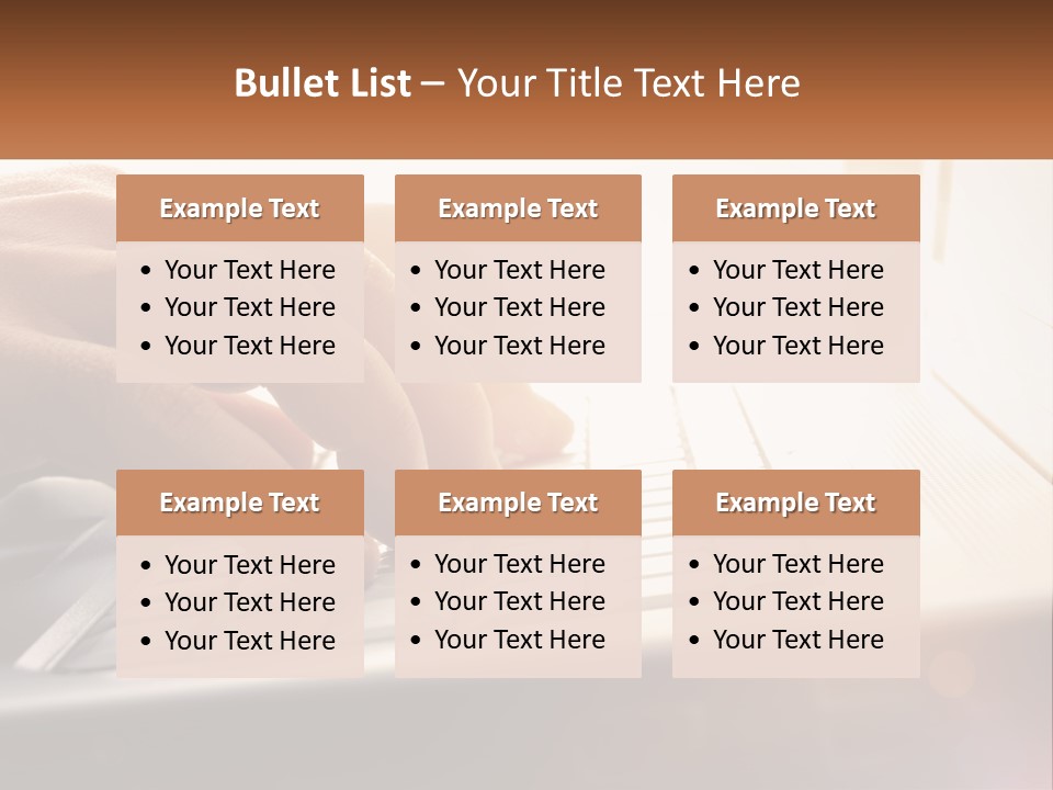Type Text On The Keyboard PowerPoint Template