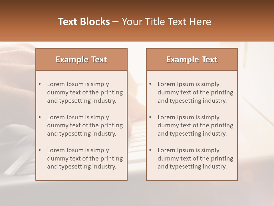 Type Text On The Keyboard PowerPoint Template