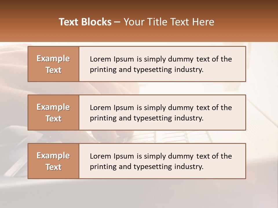 Type Text On The Keyboard PowerPoint Template