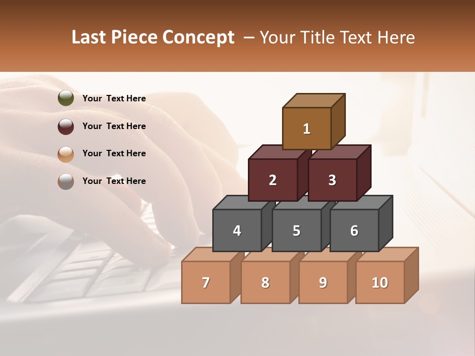 Type Text On The Keyboard PowerPoint Template