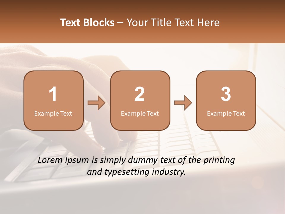 Type Text On The Keyboard PowerPoint Template