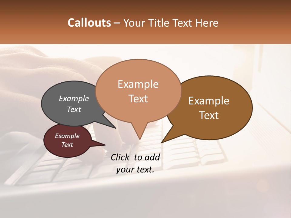 Type Text On The Keyboard PowerPoint Template