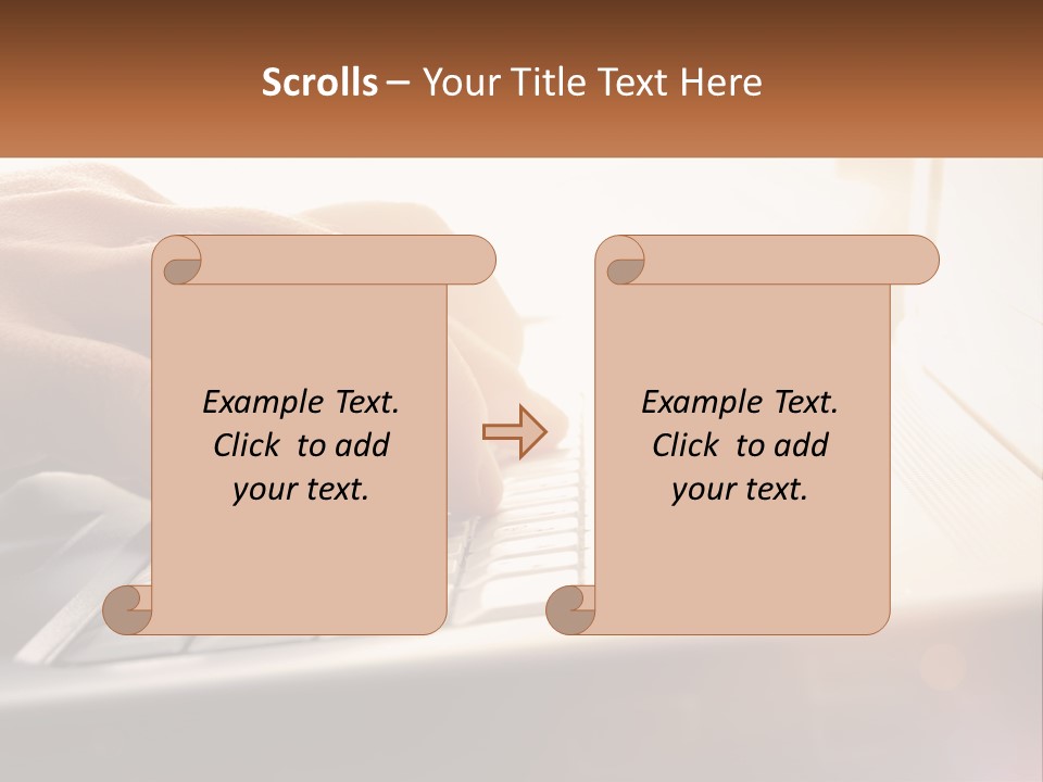 Type Text On The Keyboard PowerPoint Template