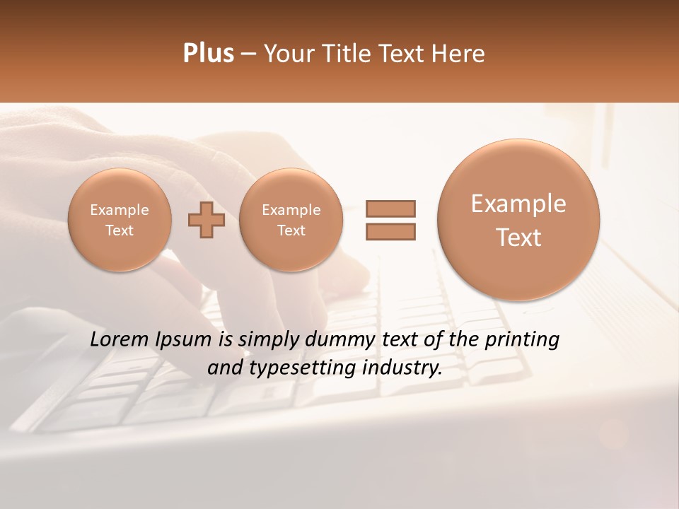 Type Text On The Keyboard PowerPoint Template