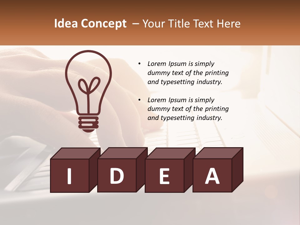 Type Text On The Keyboard PowerPoint Template