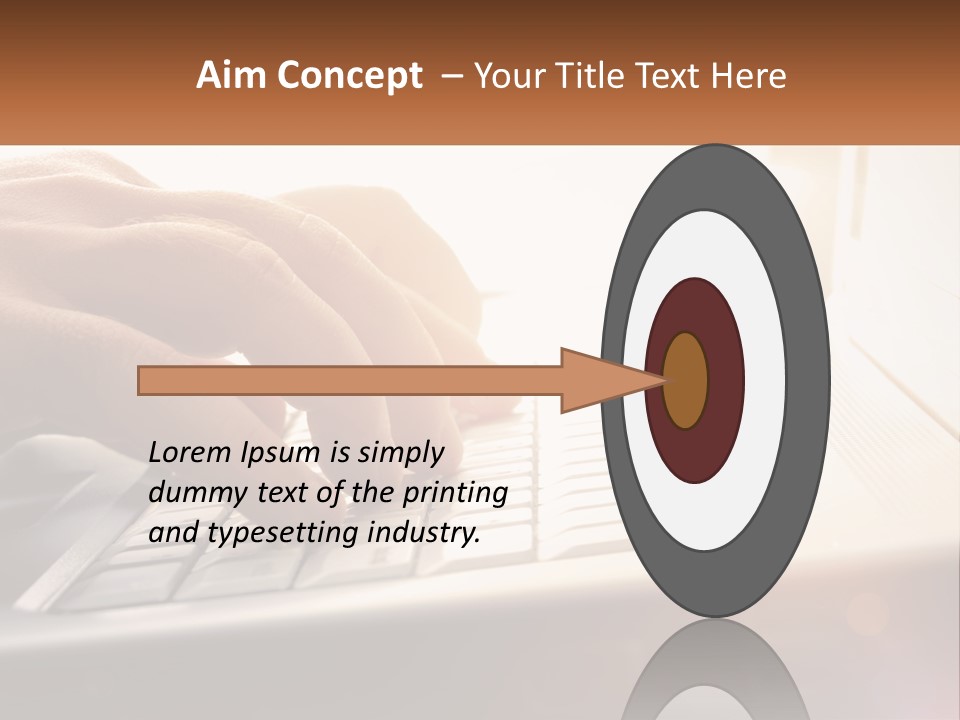 Type Text On The Keyboard PowerPoint Template