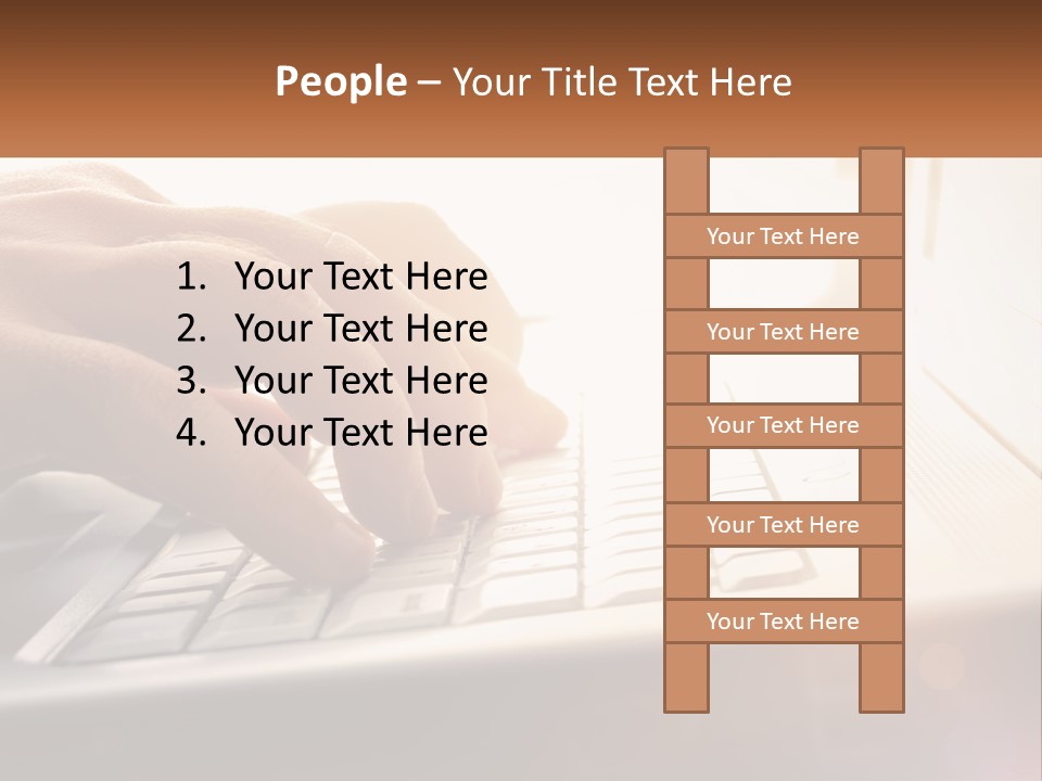 Type Text On The Keyboard PowerPoint Template