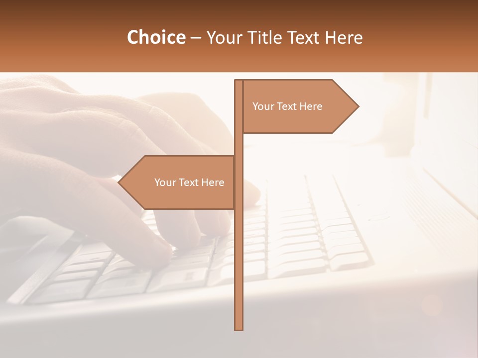 Type Text On The Keyboard PowerPoint Template