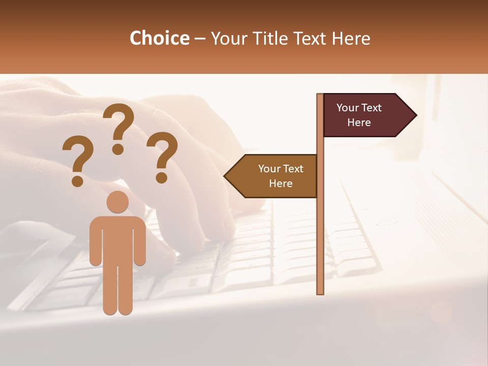 Type Text On The Keyboard PowerPoint Template