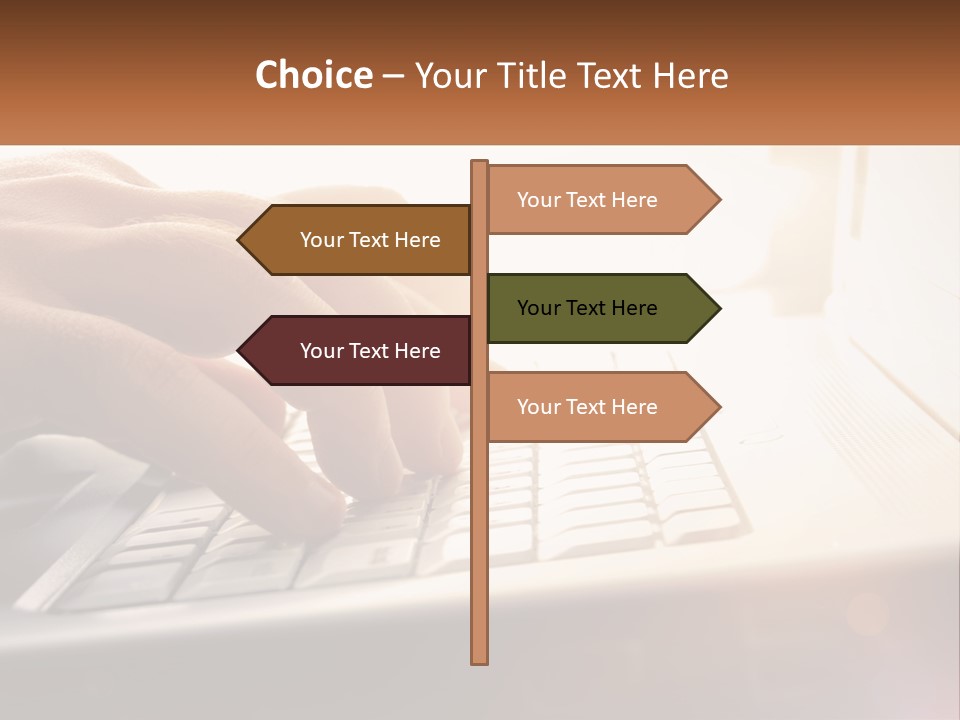 Type Text On The Keyboard PowerPoint Template