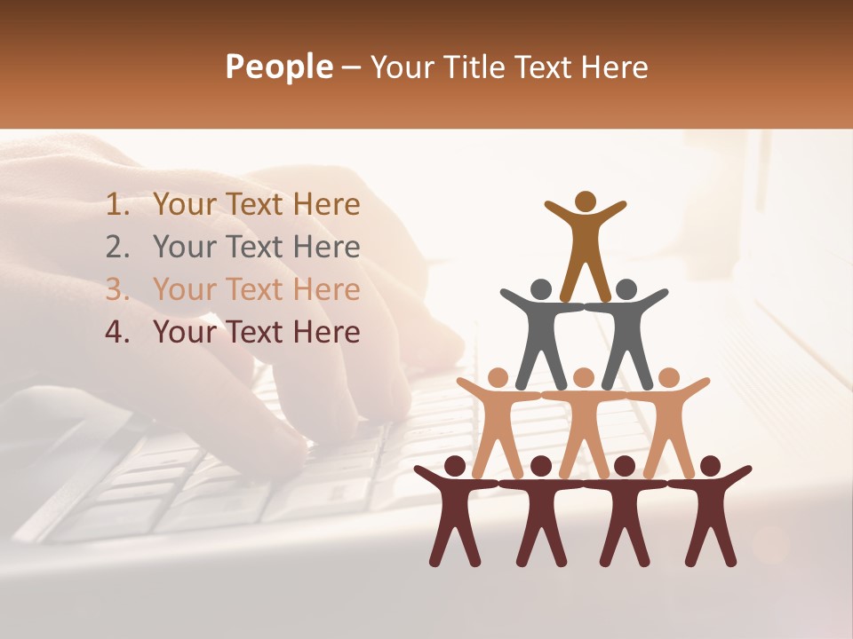 Type Text On The Keyboard PowerPoint Template