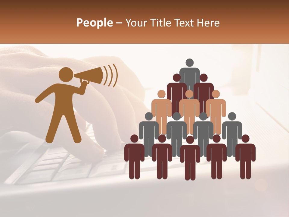 Type Text On The Keyboard PowerPoint Template