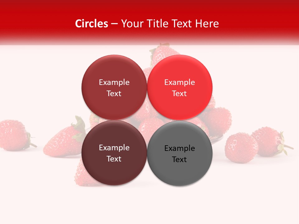 Plate With Strawberries PowerPoint Template