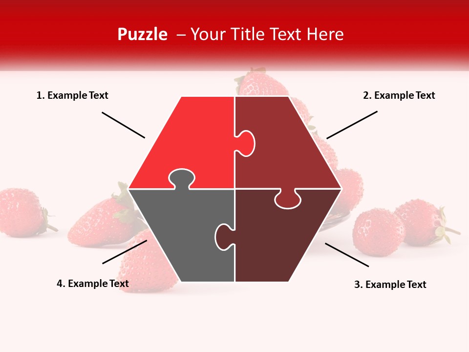 Plate With Strawberries PowerPoint Template