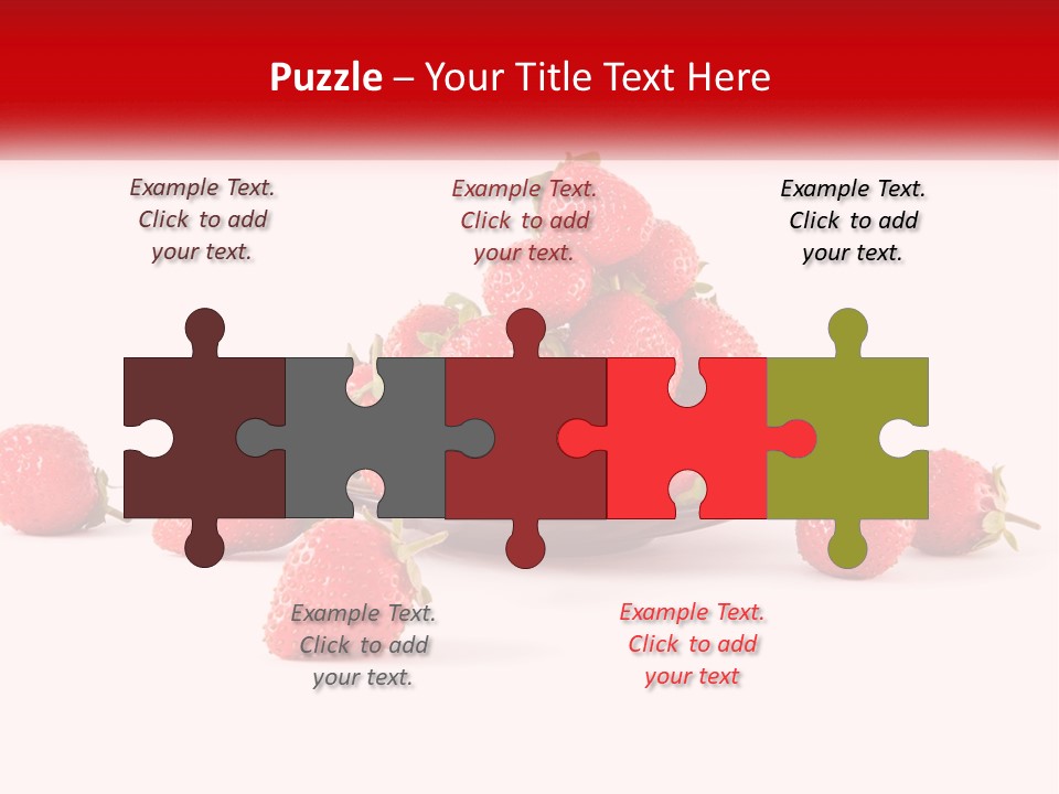 Plate With Strawberries PowerPoint Template