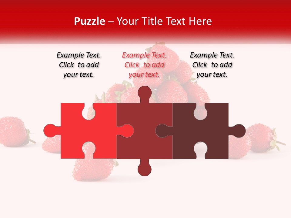 Plate With Strawberries PowerPoint Template