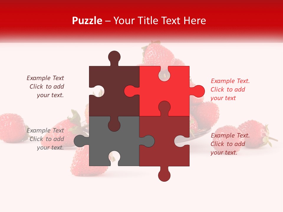 Plate With Strawberries PowerPoint Template