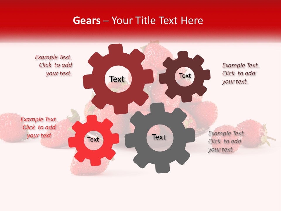 Plate With Strawberries PowerPoint Template
