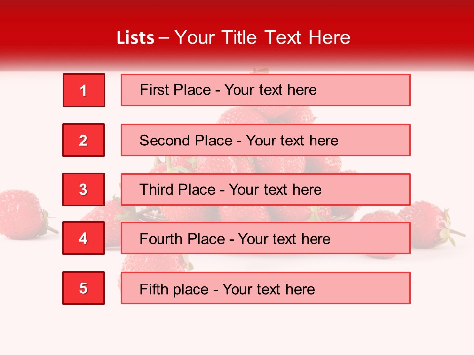 Plate With Strawberries PowerPoint Template