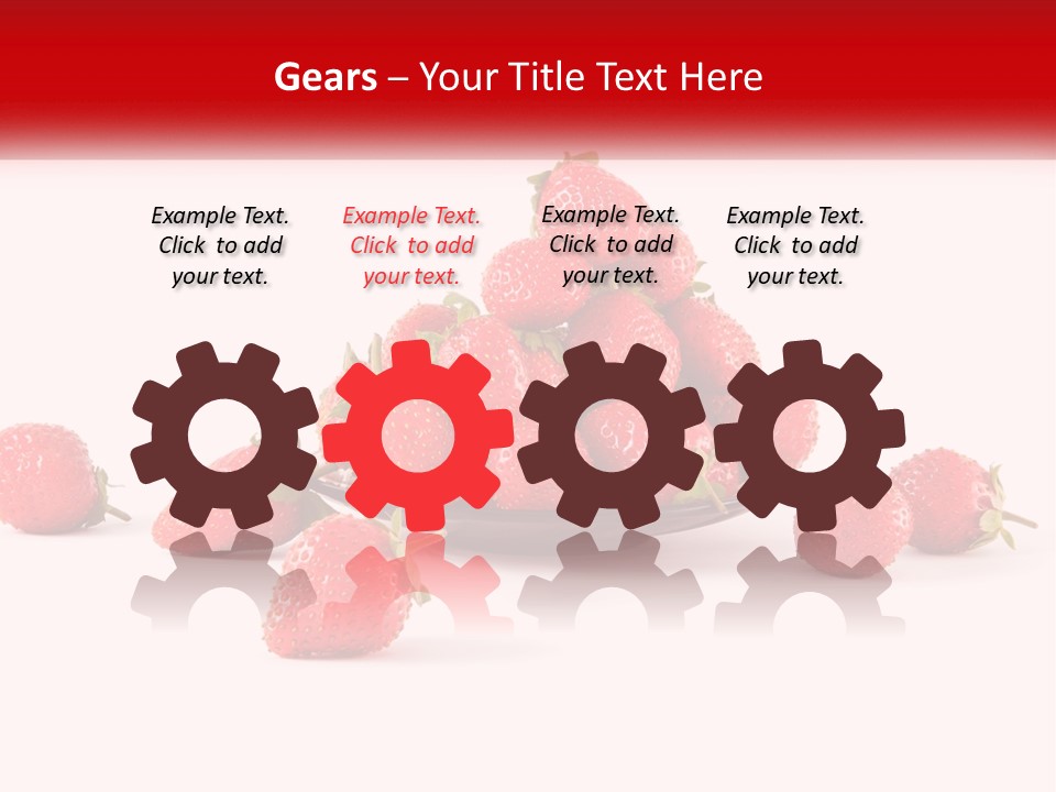 Plate With Strawberries PowerPoint Template