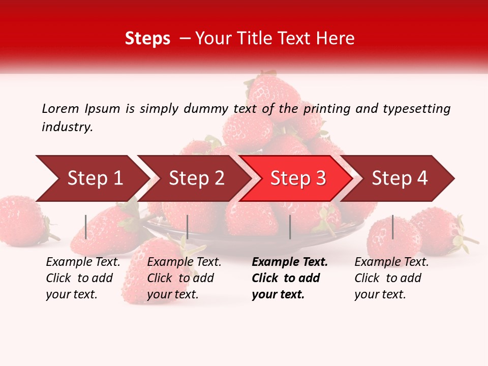 Plate With Strawberries PowerPoint Template