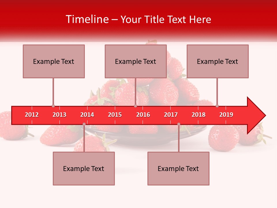 Plate With Strawberries PowerPoint Template