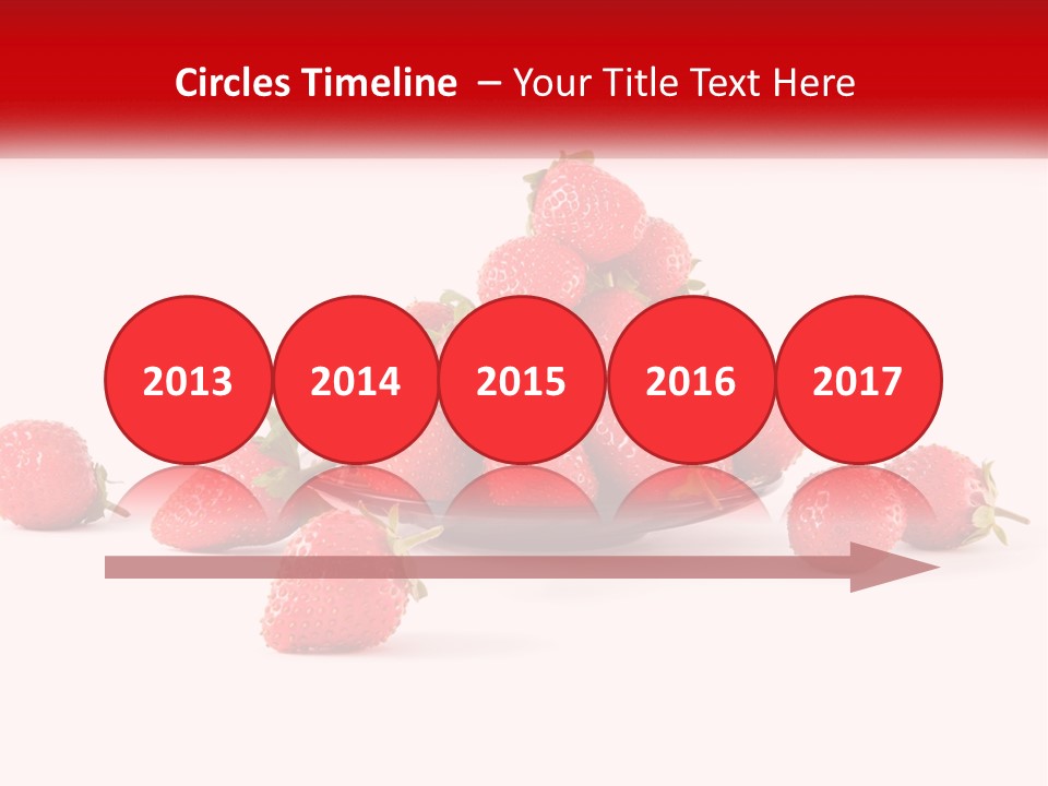 Plate With Strawberries PowerPoint Template