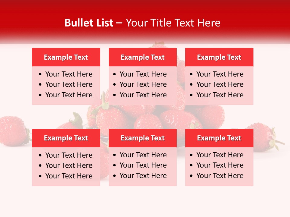 Plate With Strawberries PowerPoint Template