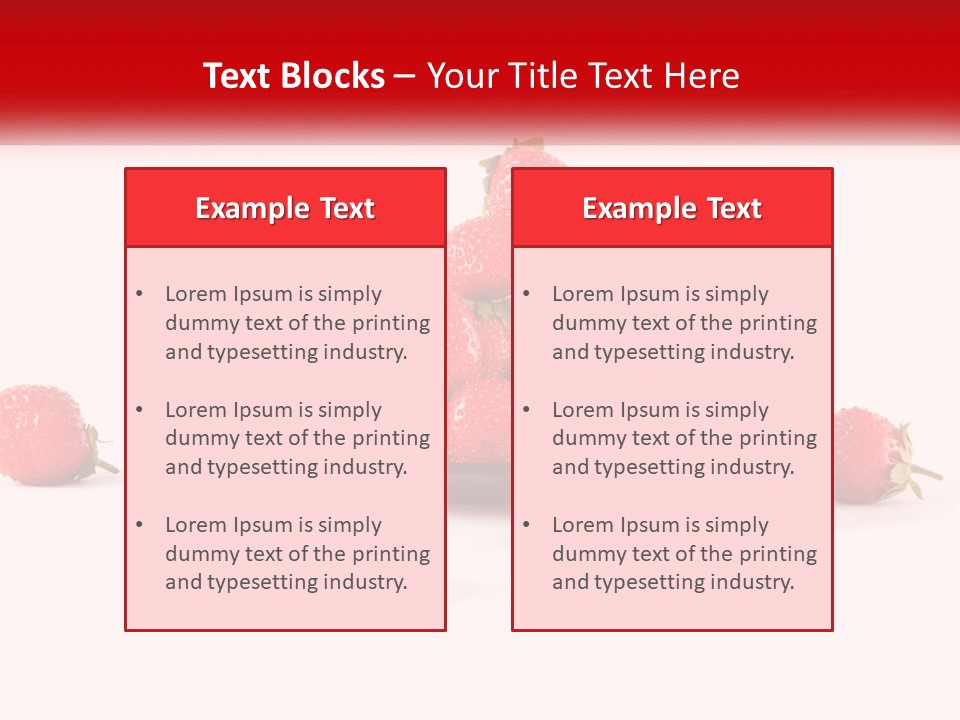 Plate With Strawberries PowerPoint Template