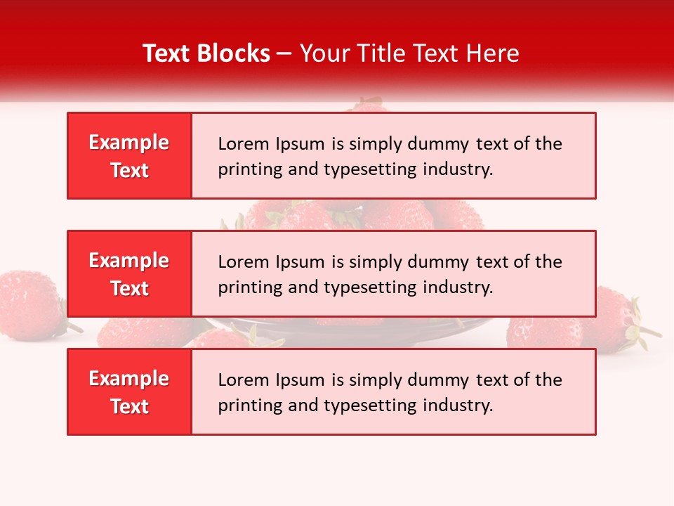 Plate With Strawberries PowerPoint Template
