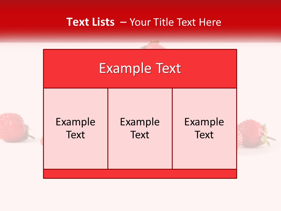 Plate With Strawberries PowerPoint Template