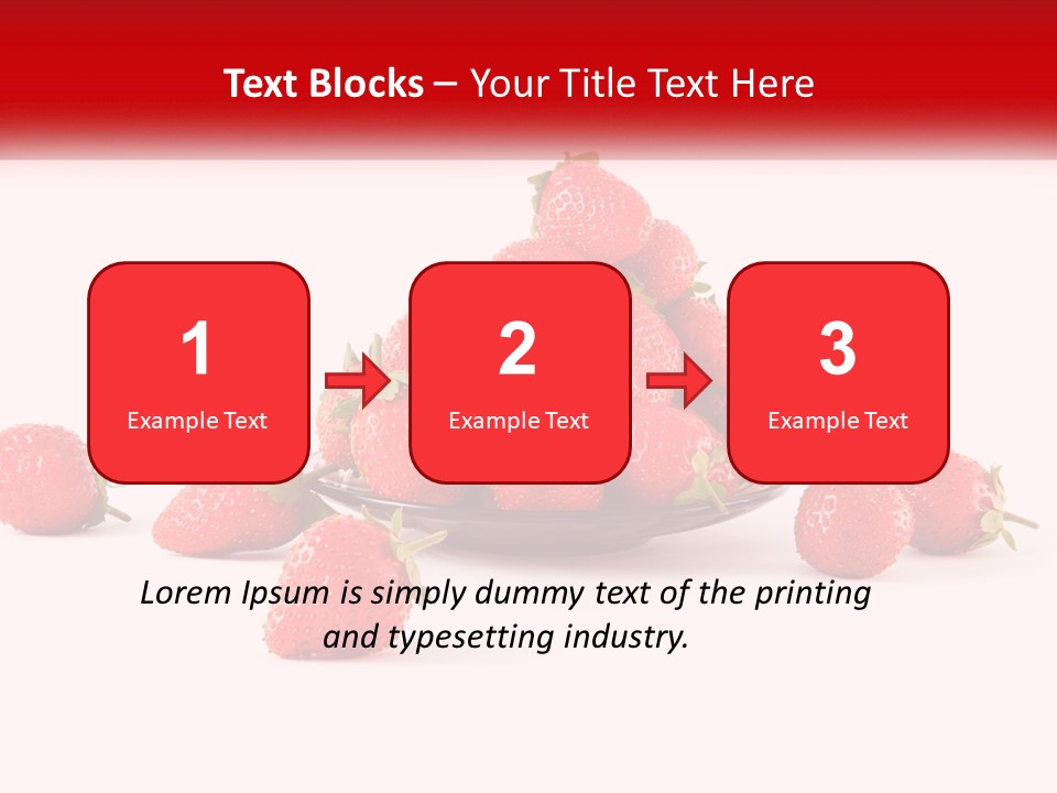 Plate With Strawberries PowerPoint Template