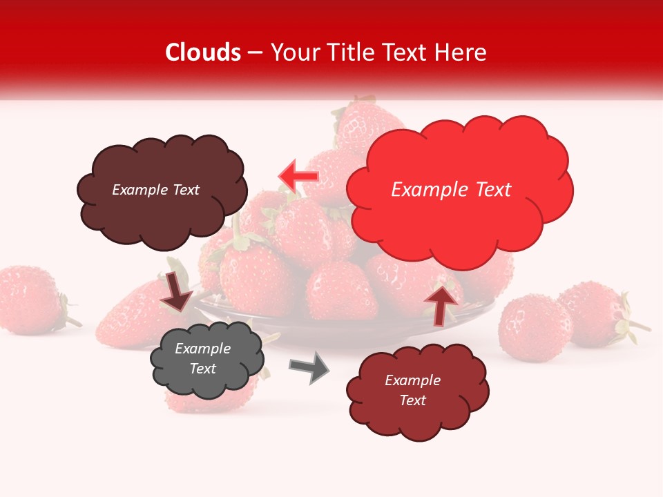 Plate With Strawberries PowerPoint Template