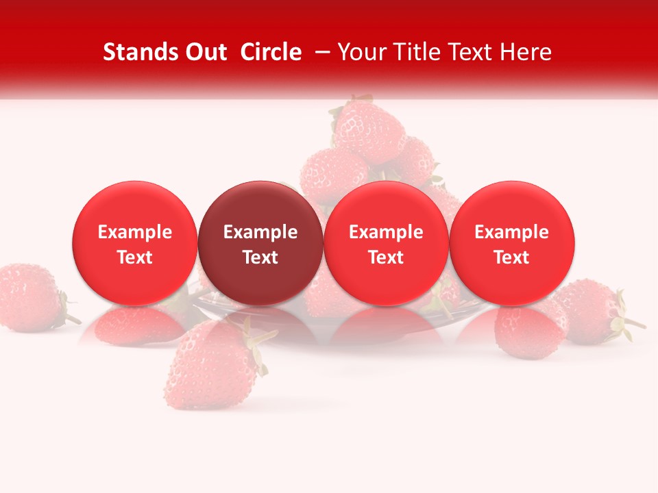 Plate With Strawberries PowerPoint Template