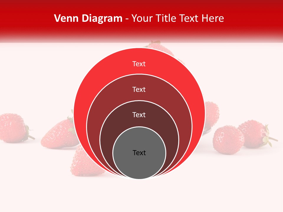 Plate With Strawberries PowerPoint Template